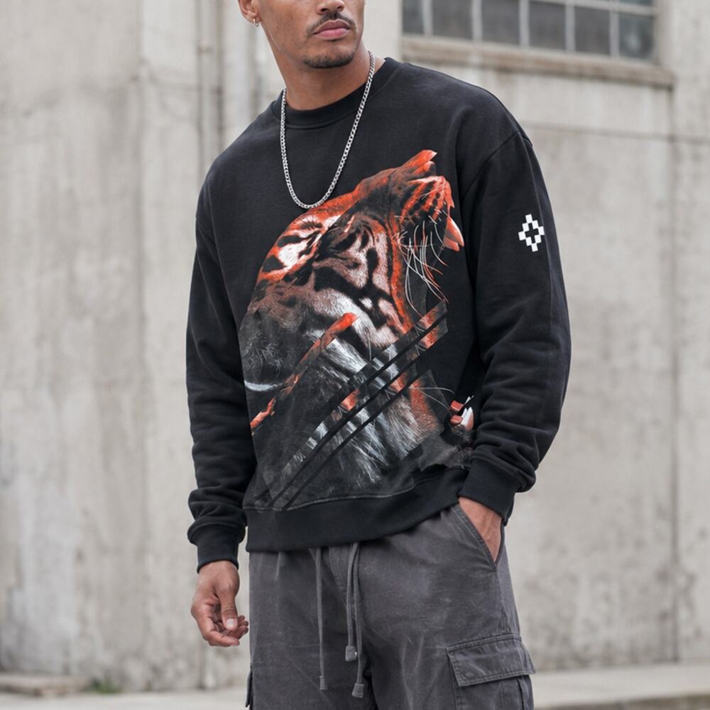 Marcelo Burlon Tiger Streetwear Crewneck Sweatshirt